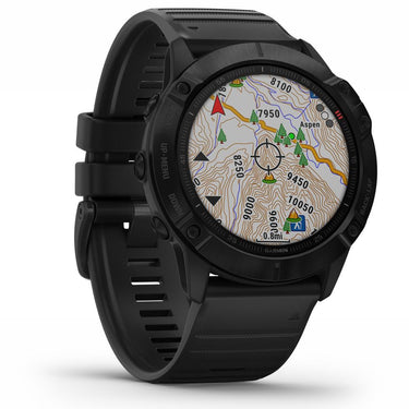 Garmin fenix 6X Pro Multisport GPS Smartwatch (Black with Black Band)(010-02157-00)