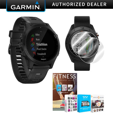 Garmin Forerunner 945 GPS Sport Watch (Black) with Home Fitness Suite Bundle