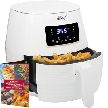 Deco Chef Digital 5.8QT Electric Air Fryer - Healthier & Faster Cooking - White
