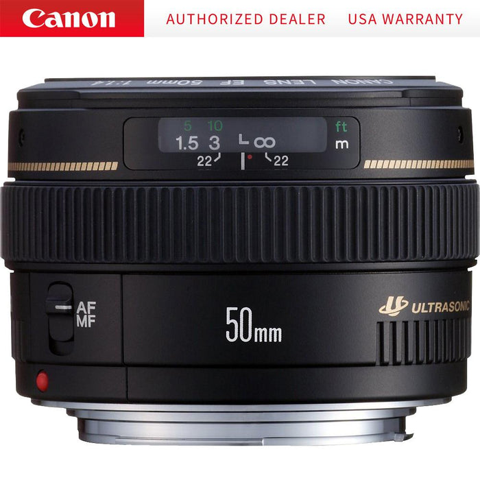 Canon EF 50mm f/1.4 USM Standard & Medium Telephoto Prime Lens for Canon SLR Cameras