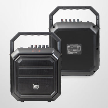 Deco Gear 2-Pack Portable PA Speaker with Wireless Microphone - 30W and 4000 mAh Battery