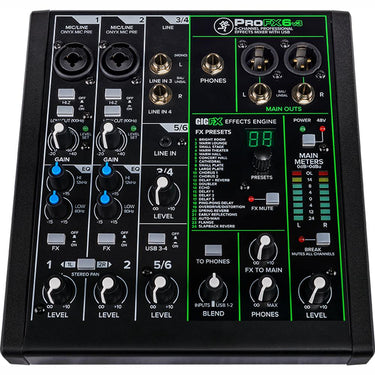 Mackie ProFX6v3 6 Channel Professional Effects Mixer with USB
