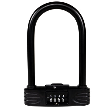 Deco Gear Heavy Duty Combination U-Lock with 16mm Rubberized Steel U-Shackle Bike Lock