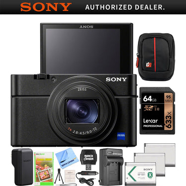 Sony Cyber-Shot DSC-RX100 VII Camera Kit DSC-RX100M7 3x Battery 64GB Essential Bundle