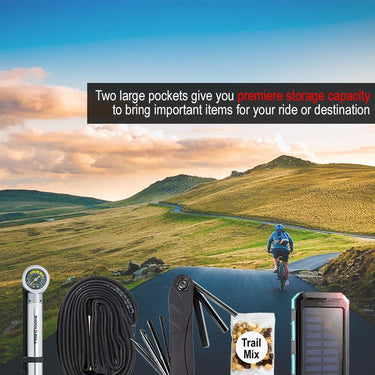 Deco Essentials Bike Frame Cell Phone Mount, Touch Screen Compatibility, Dual Storage Pockets