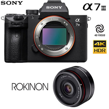 Sony ILCE-7M3 a7III Mirrorless Camera (Body Only) with 35mm f/2.8 FE Lens (IO35AF-E)