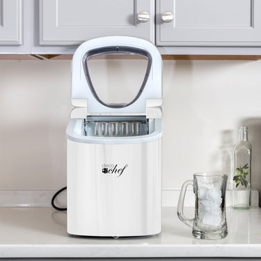 Deco Chef White Compact Electric Ice Maker | (IMWHT) | Top Load | 26 Lbs Per Day