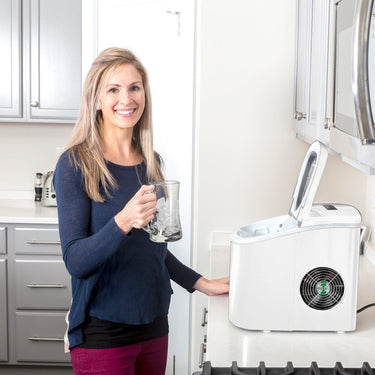Deco Chef White Compact Electric Ice Maker | (IMWHT) | Top Load | 26 Lbs Per Day