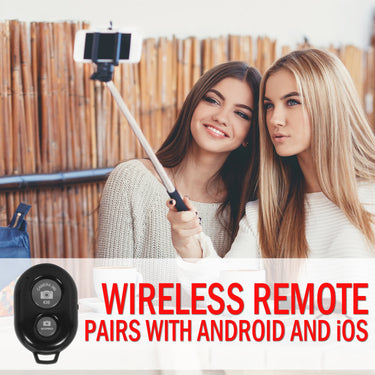 Deco Essentials Telescopic Metal 33" Selfie Stick w/ Tripod and Wireless Remote for iOS/Android
