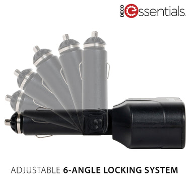 Deco Gear Dual DC12V/24V Electronic Multifunction Car Socket Cigarette Lighter USB Ports