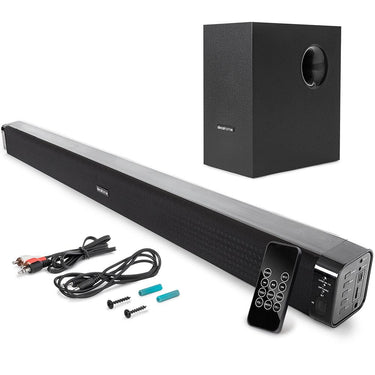 Deco Gear 60W Soundbar with Subwoofer 2.1 Channel Audio Wireless Connectivity - open box