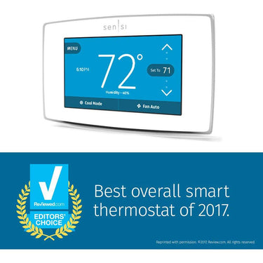 Emerson Sensi Touch Wi-Fi Smart Thermostat with Touchscreen White Open Box