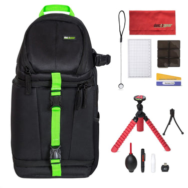 Deco Photo SB250B Sling Backpack Accessories Kit for DSLR and Mirrorless Cameras