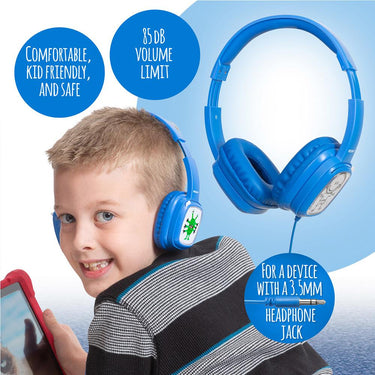 Deco Gear Kids' Over-Ear Blue Customizable Doodle Headphones Open Box