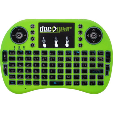 Deco Gear 2.4GHz Mini Wireless Backlit Keyboard w/ Touchpad Mouse Green Open Box