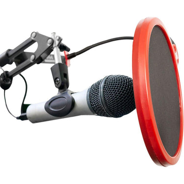 Deco Gear Universal Pop Filter Microphone Wind Screen w/ Mic Stand Clip Open Box