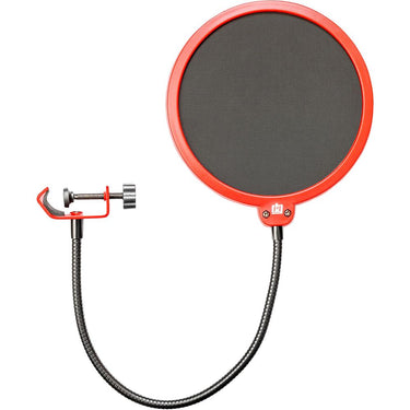 Deco Gear Universal Pop Filter Microphone Wind Screen w/ Mic Stand Clip Open Box