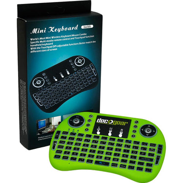 Deco Gear 2.4GHz Mini Wireless Backlit Keyboard w/ Touchpad Mouse Green Open Box