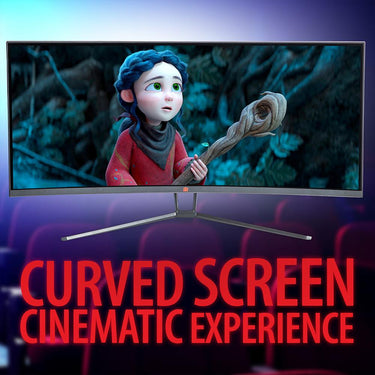 Deco Gear 35" Curved Ultrawide LED Gaming Monitor WQHD Display 100Hz Open Box