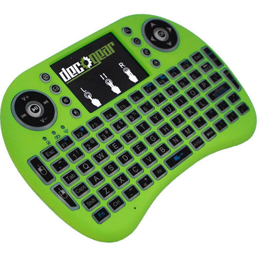 Deco Gear 2.4GHz Mini Wireless Backlit Keyboard w/ Touchpad Mouse Green Open Box