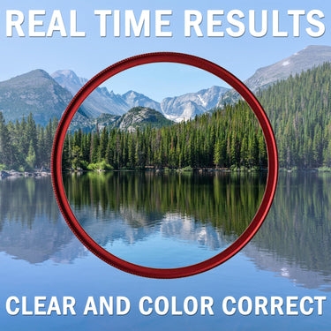 Deco Photo 49mm UV Filter and Snap On Cap - Red