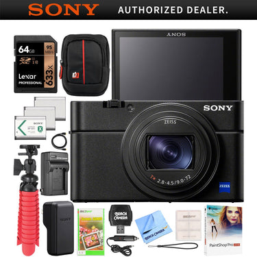 Sony Cyber-Shot DSC-RX100 VII Camera Kit DSC-RX100M7 Triple Battery 64GB Pro Bundle