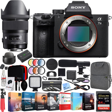 Sony a7 III Alpha Mirrorless 4K HDR Camera Body + Sigma 35mm F1.4 ART DG HSM Lens Kit