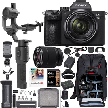Sony a7 III Mirrorless Camera + 28-70mm Lens + DJI Ronin-SC Gimbal Filmmaker's Kit