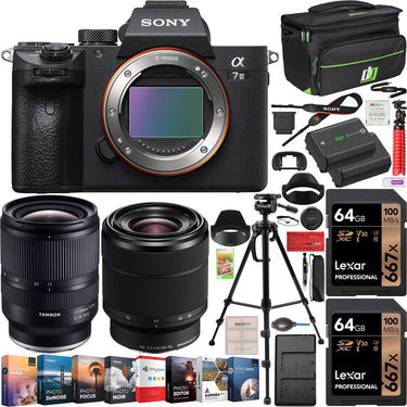 Sony a7 III Mirrorless 4K Camera ILCE-7M3K 2 Lens Kit 28-70mm + Tamron 17-28mm Bundle