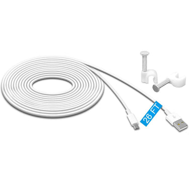 Deco Essentials 26FT Power Extension Cable plus 8 cable hooks