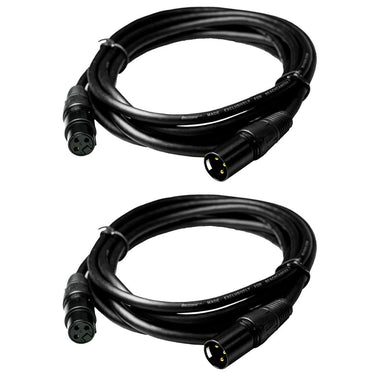 Deco Gear XLR 10' Male to XLR Female 16AWG Gold Plated Cable 2 Pack