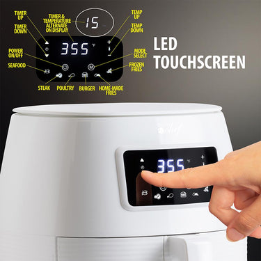 Deco Chef Digital 5.8QT Electric Air Fryer - Healthier & Faster Cooking - White - Open Box