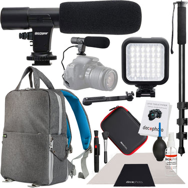Deco Gear Pro Photographer Video Recording Bundle for DSLR & Mirrorless Cameras