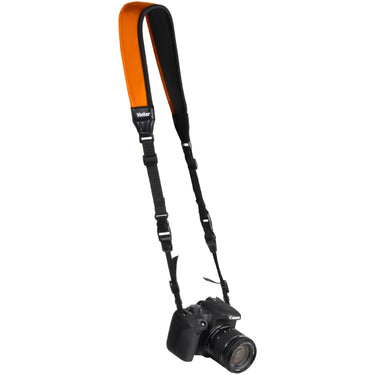 Vivitar Universal Neoprene Neck Camera Strap for DSLR, Mirrorless, Point/Shoot (Orange)