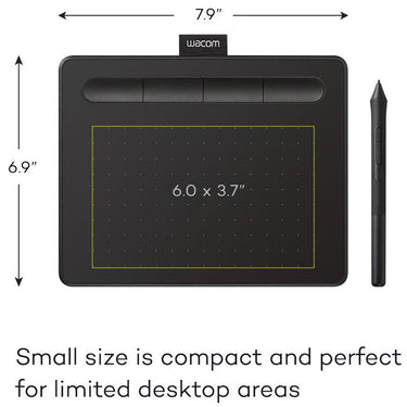 Wacom Intuos 7-inch Creative Pen Tablet, Black - Factory Refurbished