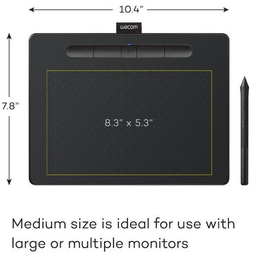 Wacom CTL6100WLK0 Intuos Creative Pen Tablet Bluetooth - Medium, Factory REFURBISHED