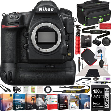 Nikon D850 45.7MP Full-Frame FX-Format Digital SLR Camera Body+128GB Card Bundle