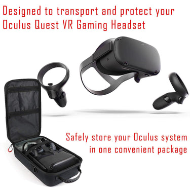 Deco Gear Protective All-in-One Hard Travel Case Oculus Quest 2 VR Headset, Controllers