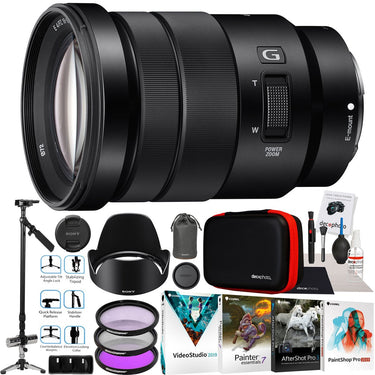 Sony 18-105mm F/4 E PZ OSS Zoom G Lens Kit for Mirrorless Cameras Stabilizer Bundle
