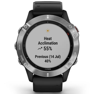 Garmin Fenix 6 Multisport GPS Smartwatch Silver w/Black Band +Fitness & Wellness Suite
