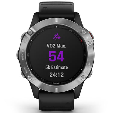 Garmin Fenix 6 Multisport GPS Smartwatch Silver w/Black Band +Fitness & Wellness Suite