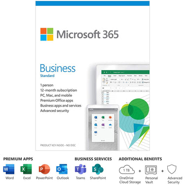 Microsoft 365 Business Standard 1 Year Subscription for 1 User  KLQ-00495
