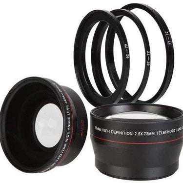 Vivitar 72MM Telephoto and Wide Angle Lens Adapter Kit