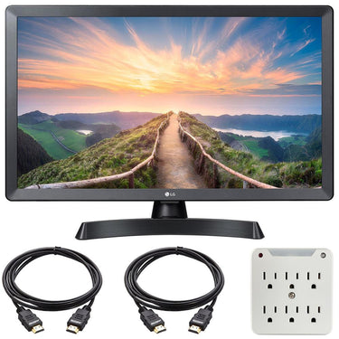 LG 24" HD Smart TV with webOS 3.5 2020 Model + Accessories Bundle