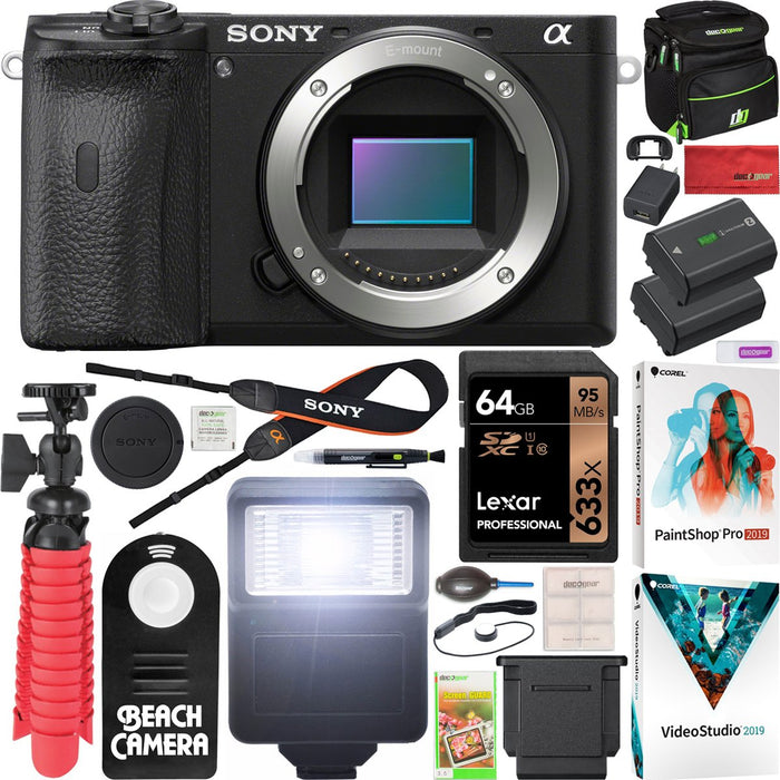 Sony a6600 Mirrorless Camera 4K APS-C Body Only ILCE-6600B 64GB Accessory Bundle