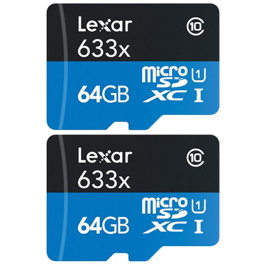 Lexar High-Performance 633x microSDHC/microSDXC UHS-I 64gb Memory Card 2 Pack