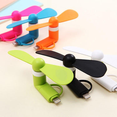 BINFUL Portable Mini Fan for iPhone with Lightning Connector Port (Color May Vary)