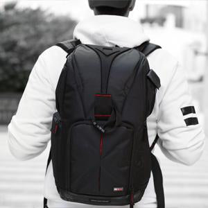 Deco Photo Power Strap w/ Camera Battery Charger Universal for Sony Nikon Canon + Backpack