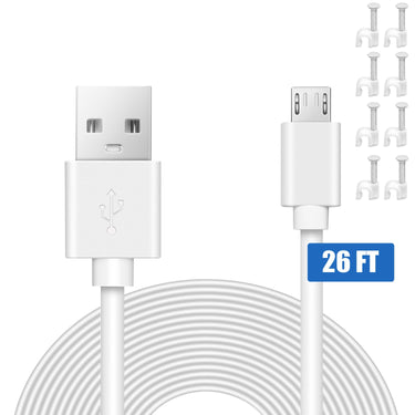 Deco Essentials 26FT Power Extension Cable plus 8 cable hooks