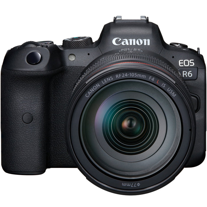 Canon EOS R6 Full Frame Mirrorless Camera Body + 24-105mm F4L IS USM Lens Kit 4082C012